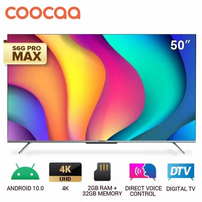 Coocaa Android 10 Smart TV 50 inch 50S6G Pro (Baru bergaransi resmi)