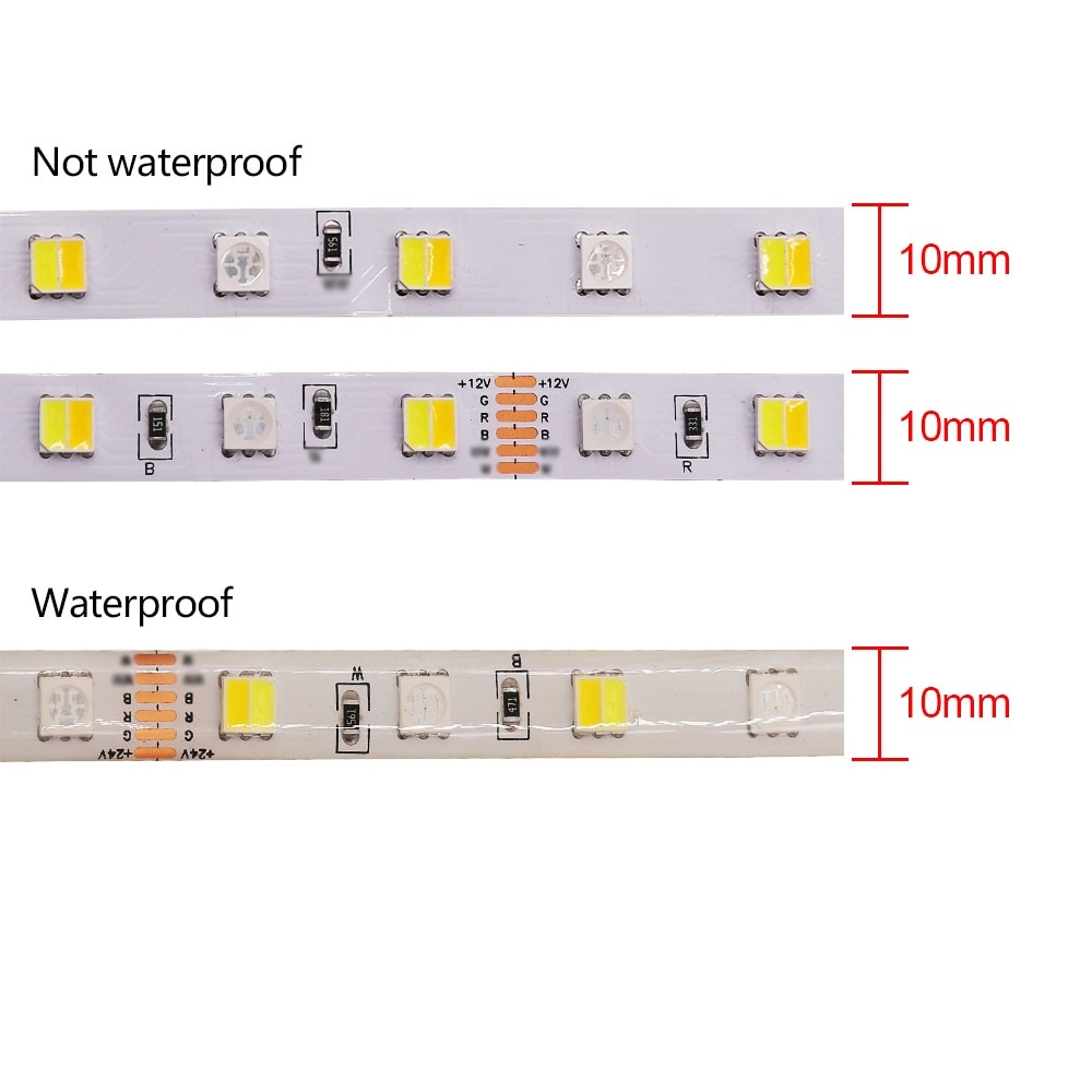 LED Strip RGB SMD 5050 5 Meter IP65 Epoxy Waterproof TRIPLEDI DC12V 30 60 Titik Lampu Permeter