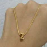 kalung huruf korea model bulat emas asli kadar 875 bisa request huruf