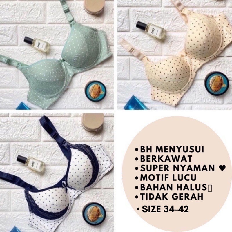 HEYMOMMY.ID - Bra Menyusui KAWAT Polkadot |✅@OLEVELOVE APPROVED ✅ Bh Menyusui (KAWAT) /Bh Bra busui kawat