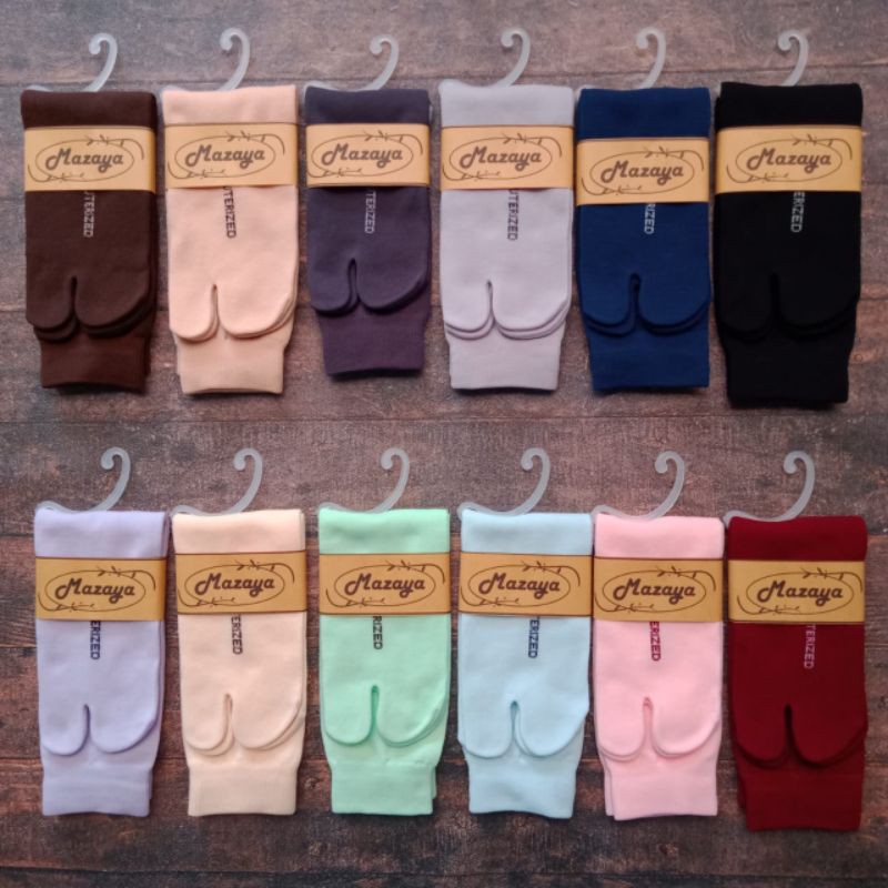Kaos Kaki Jari Jempol Polos Wanita Muslimah Nilon-1
