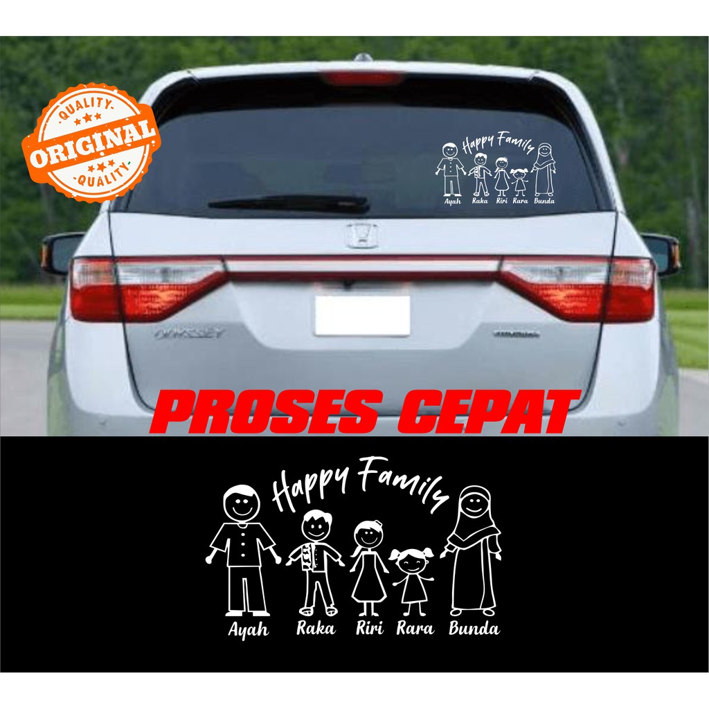 STICKER MOBIL FAMILY CUTTING CUSTOM