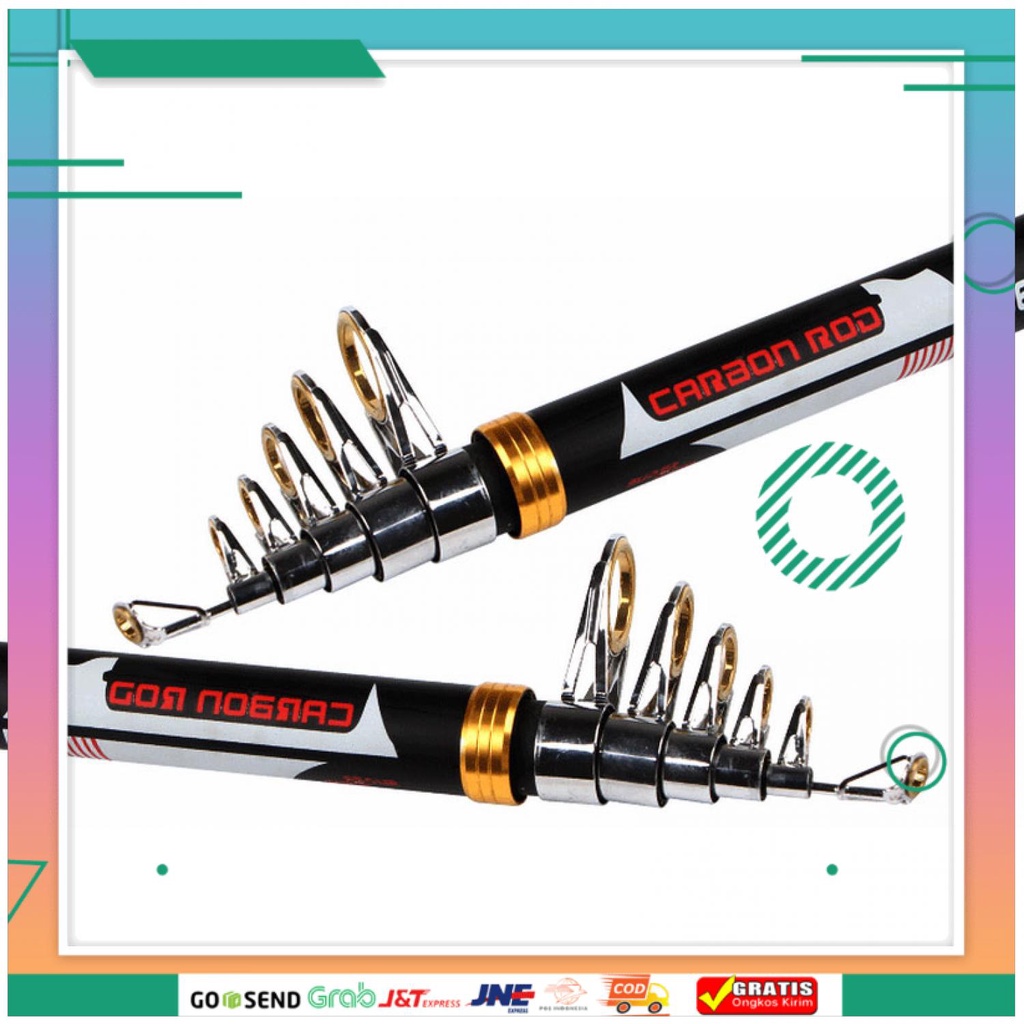 (BISA COD) FTIHSHPMamba Joran Pancing Carbon Fiber Sea Fishing Rod