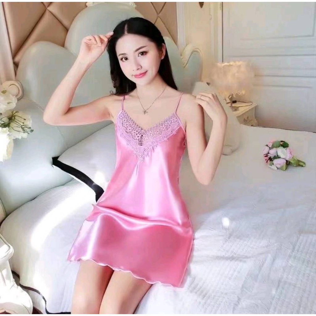 PEPOY ☆ COD / DISCREET ☆ Lingerie Sexy Babydoll Import Murah Model Renda V Neck PY139