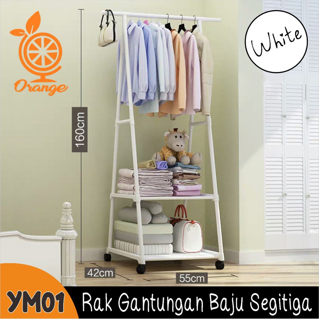 Stand Hanger Lemari Baju Gantungan portable rak hemat tempat Pakaian Rak Baju Rak Pakaian Serbaguna