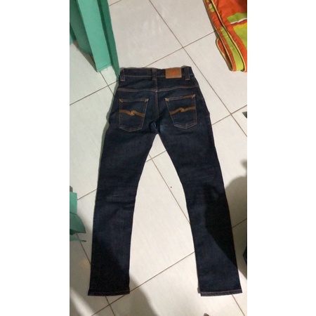 Nudie Thin Finn Org Dry Twill 28/30 Original Celana Jeans Pria Denim