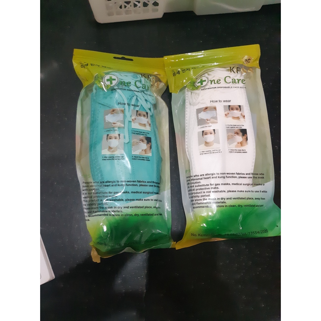 Masker Onecare KF94 20pcs plastik klip