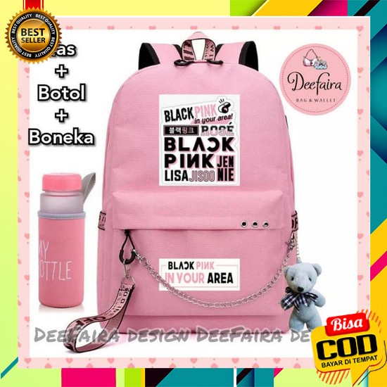 Cod Tas Ransel Anak Cowok Free Fire Keren Backpack Sekolah Paud Tk Sd  Tas Sekolah Wanita Black Pink