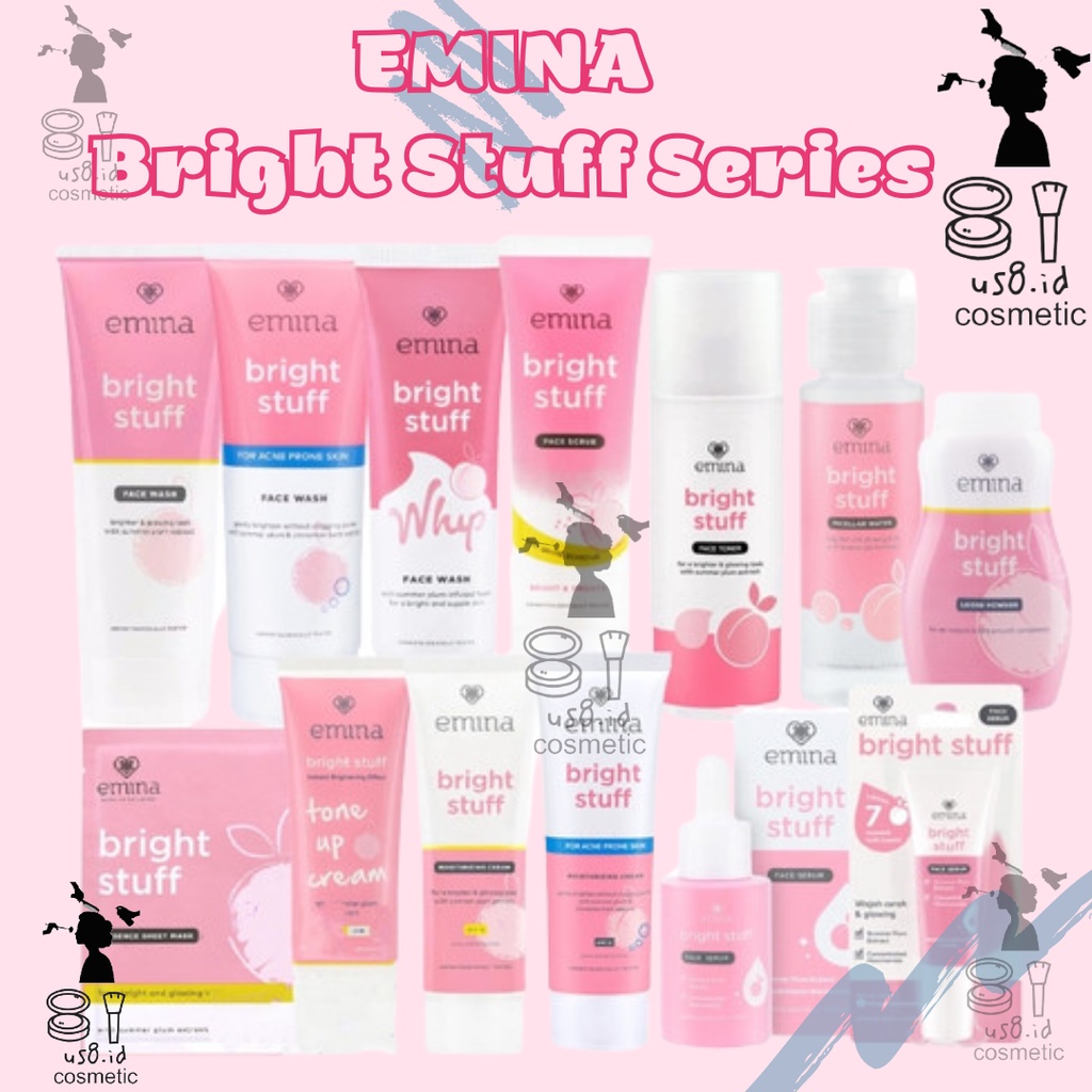 EMINA Bright Stuff Series | pencerah Emina toner face wash moisturizing tone up ACNE PRONE