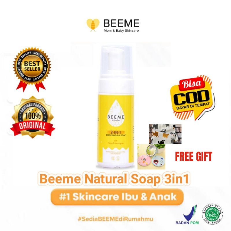 BEEME NATURAL SOAP 3IN1 SEREH MADU