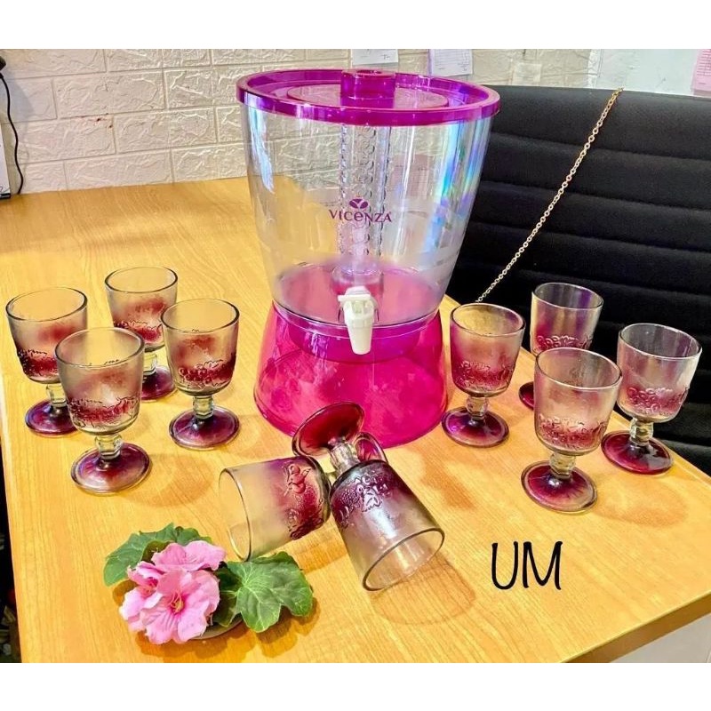 Dispenser Set Vicenza / Golden / Gelas Sloki