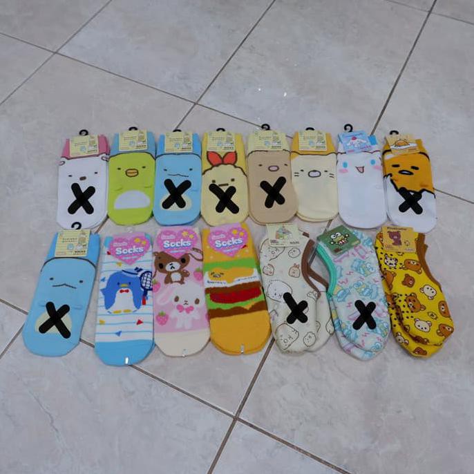 Kaos Kaki Sanrio/Gudetama/Disney/ Sumikko Gurashi/Lucu/Original Jepang G11 Premium