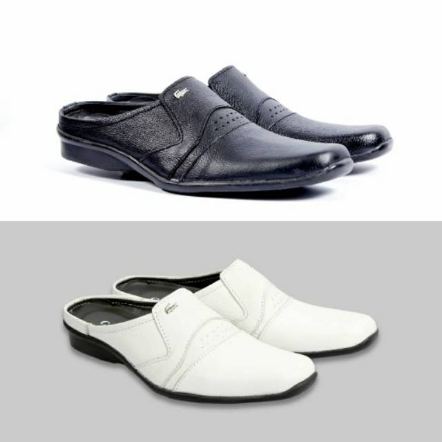 Sandal Pria Kulit Asli Crocodile Slop Sendal Casual Kerja Santai Murah