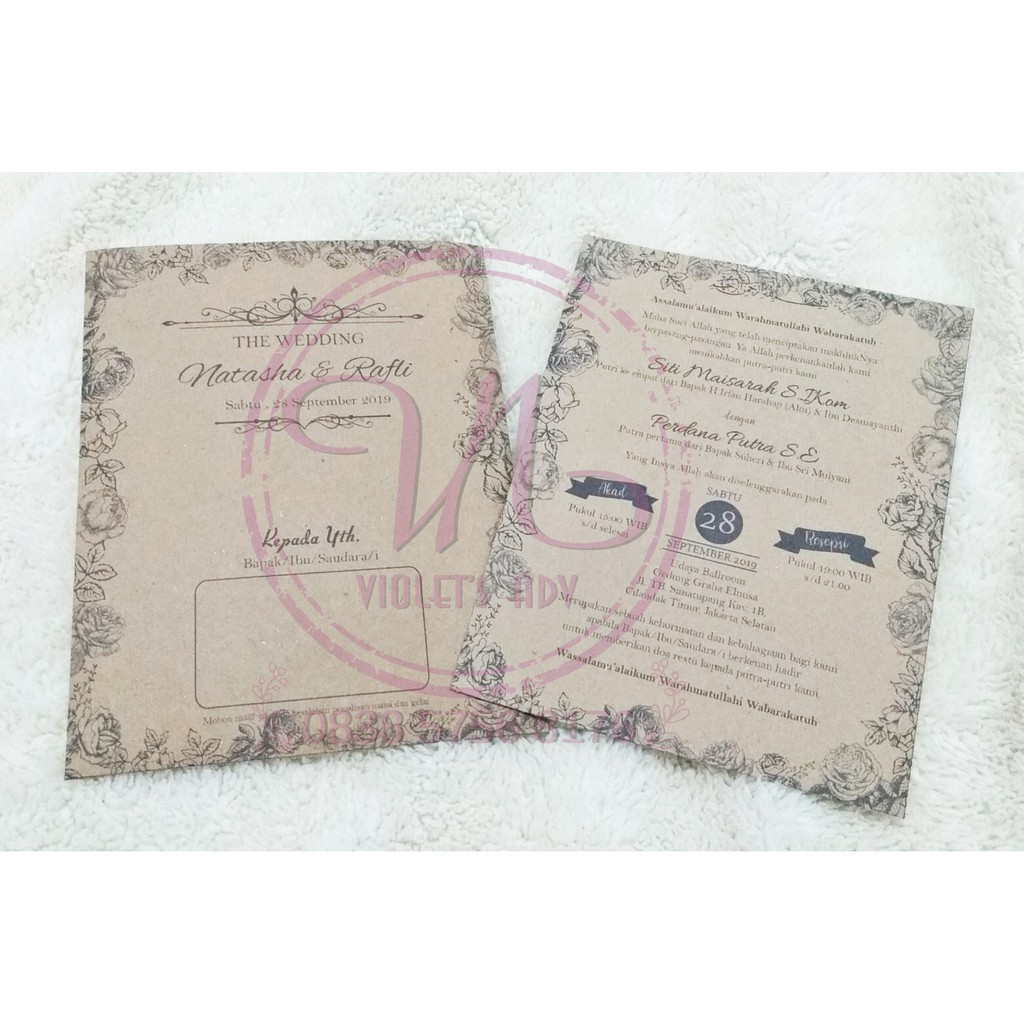 Undangan Rustic 05. Undangan rustic. Undangan pernikahan rustic. undangan unik. Single softcover