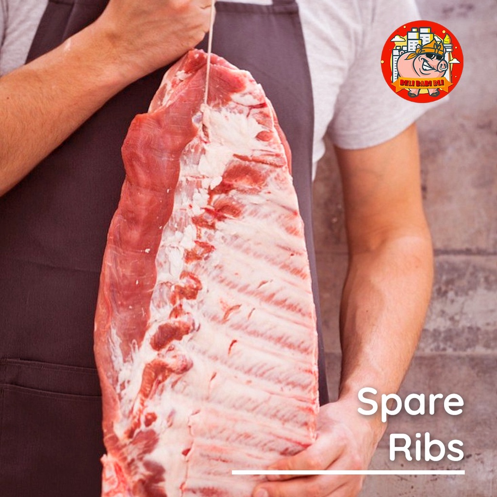 

PORK SPARE RIBS IGA DADA BABI BALI BAKUT MURNI UTUH ADA TULANG MUDA BISA PANGGANG BBQ