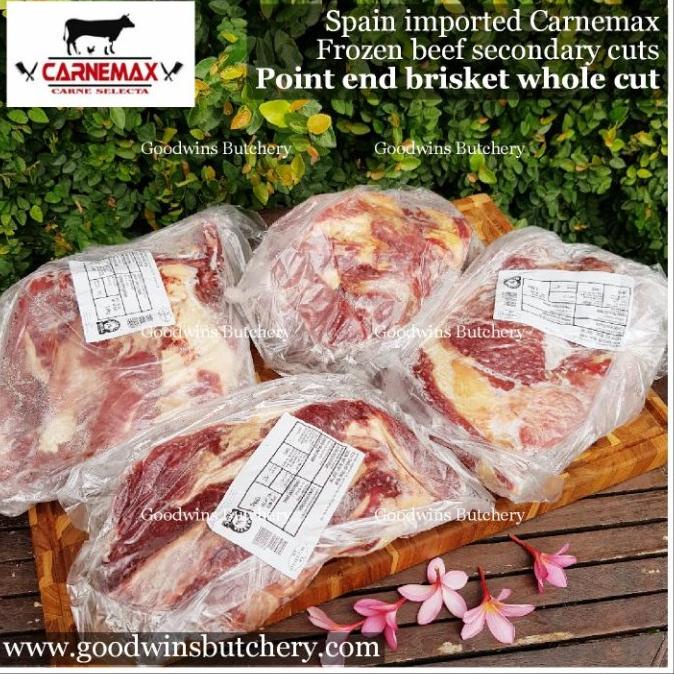 

2.5KG BEEF BRISKET POINT END SPAIN CARNEMAX FROZEN WHOLE CUT DFGH5136