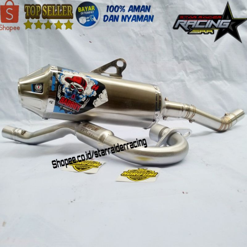 Knalpot norifumi BADBOY  untuk KLX 150 crf150 dtracker 150 wr155