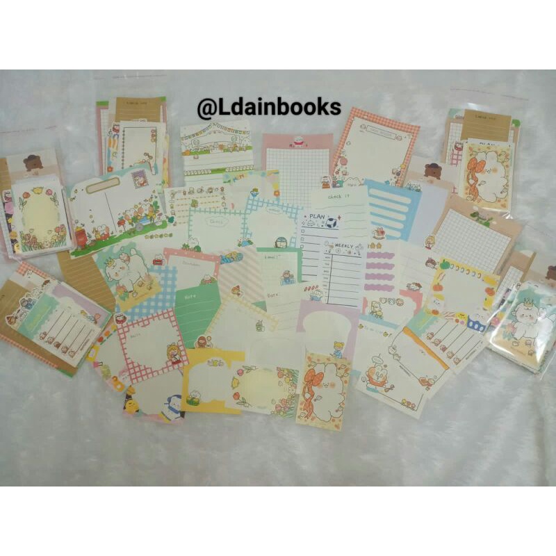 

40pcs/40lembar Memo pads Random Desain Lucu dan Imut Mix Bentuk utk Hiasan Scrapbook/Jurnal/Notes