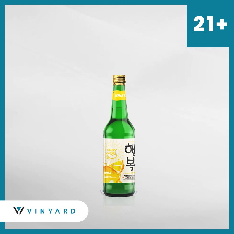 Happy Soju Lemon 360 Ml ( Original &amp; Resmi By Vinyard )