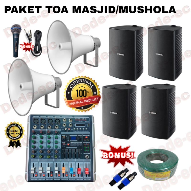 Paket speaker toa masjid mushola 4 indoor speaker Yamaha vs6 original
