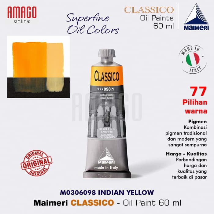 MAIMERI CLASSICO - OIL PAINT - INDIAN YELLOW - 60ML - M0306098