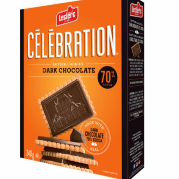 

TERBARU BISKUIT LECLERC CELEBRATION DARK CHOCOLATE 240GR