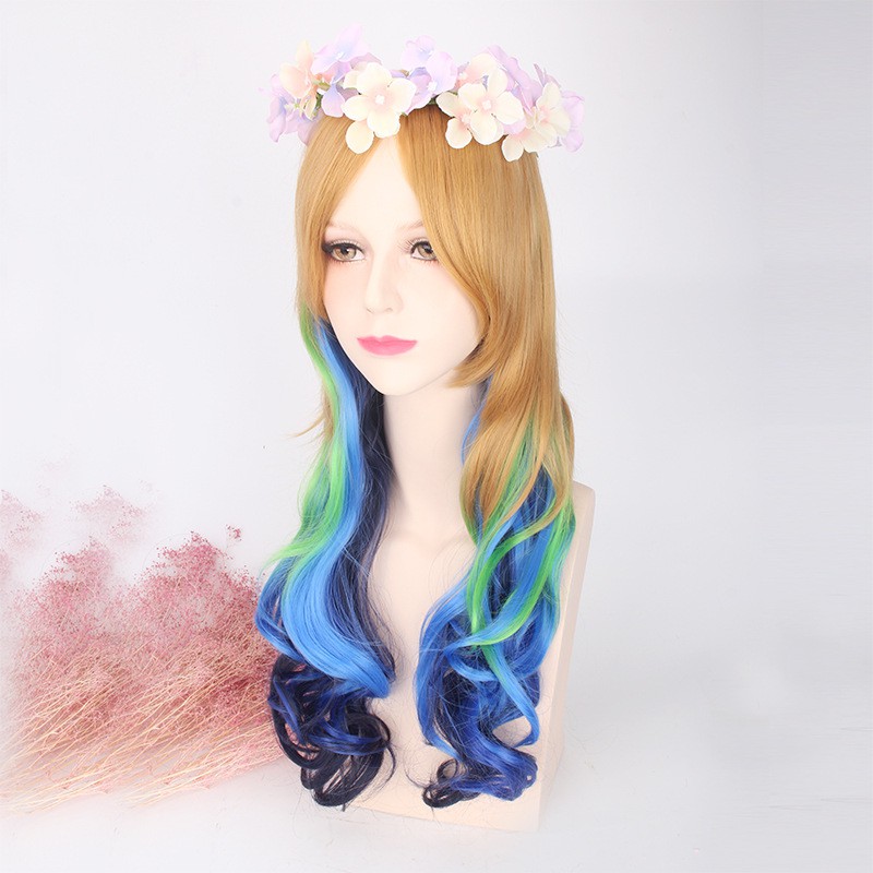 LOL-11 wig rambut palsu lolita cosplay harajuku daily four tone