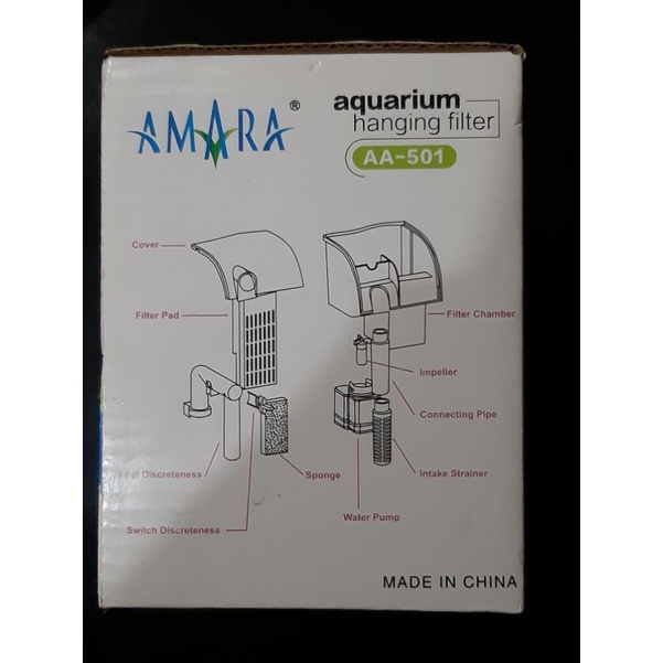 {AMARA AA 501} FILTER GANTUNG AQUASCAPE AMARA AA-501 FILTER GANTUNG AQUARIUM HANG ON FILTER AQUASCAPE