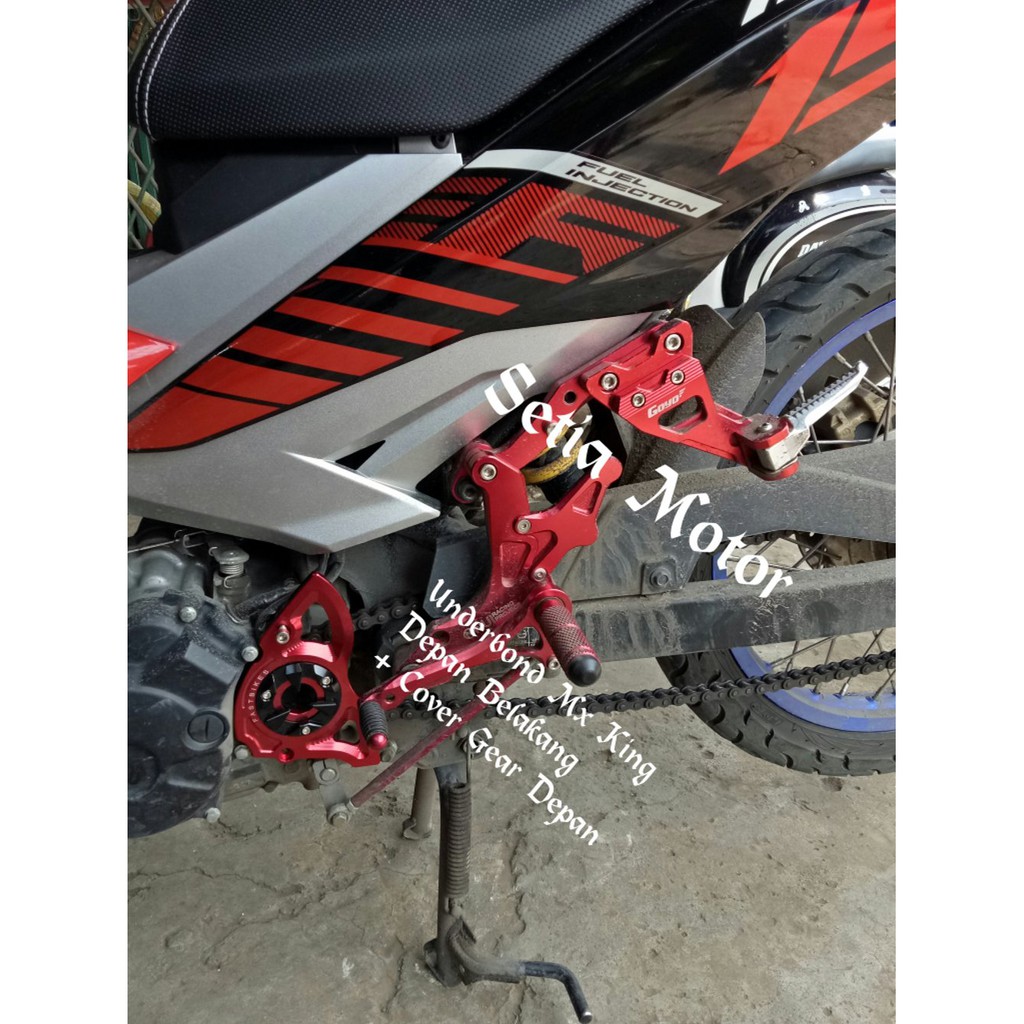 Underbond Yamaha Mx King/Jupiter Mx//SteP Racing Depan Belakang Bonus CoveR Gear Serba CNC Foostep