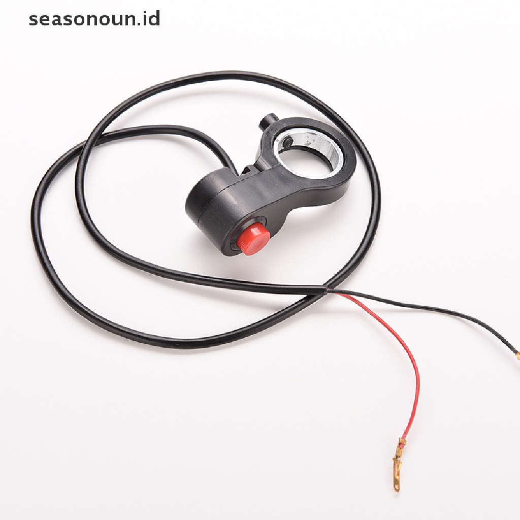 (seasonoun) Tombol Switch On / Off Klakson Ukuran 7 / 8 &quot;Untuk Stang Motor ATV SUV