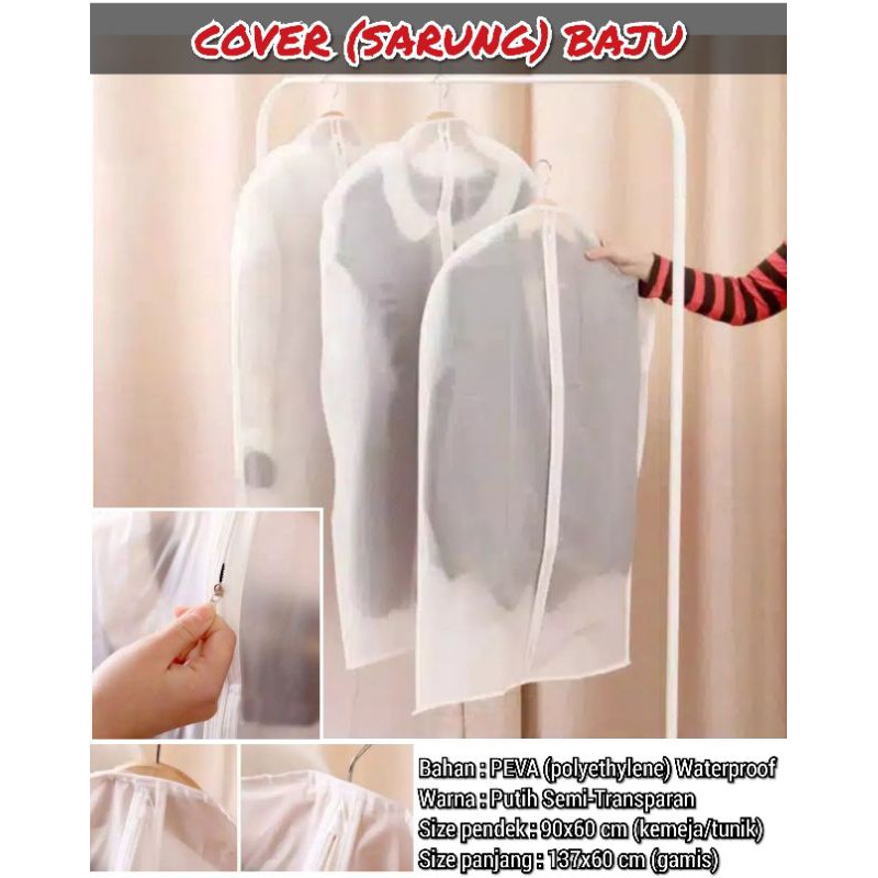 Cover Baju Sarung Jas Pelindung Baju PEVA