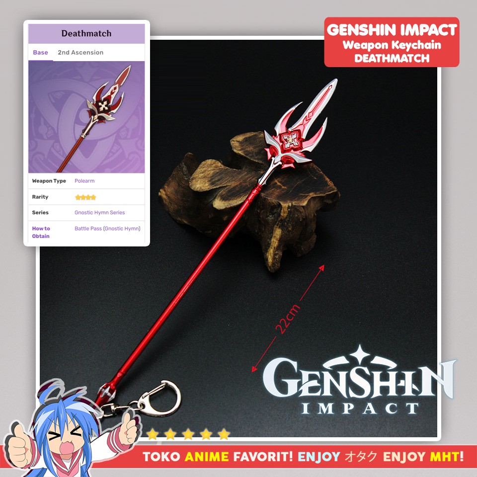 Gantungan Kunci Senjata Genshin Impact Deathmatch Tombak