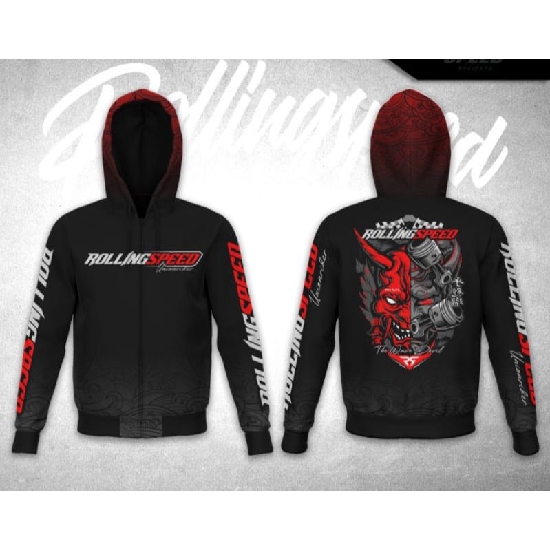 Rollingspeed Jaket Racing Motif Keren Sunmori Bahan Jersey Tebal