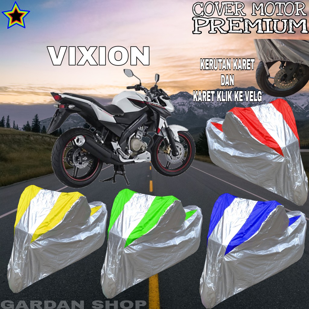 Sarung Motor VIXION Silver KOMBINASI Body Cover Penutup Vixion PREMIUM