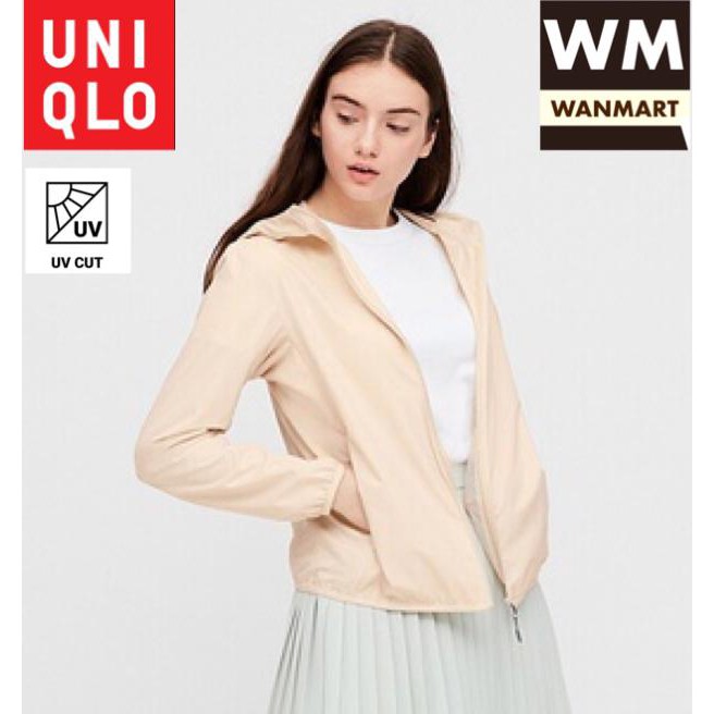 Best Quality jaket wanita murah☀ UNIQLO Jacket Women Jaket Wanita Parka UV CUT Saku Beige