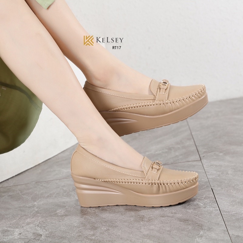 (GRATIS ALAS KAKI) RESTOCK!! NICOLE SEPATU WEDGES 6,5CM WANITA KELSEY RT17 SEPATU KERJA WANITA