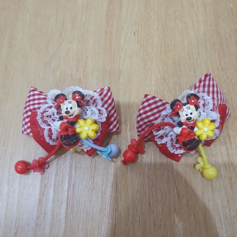 Pita jepit rambut red minnie mouse