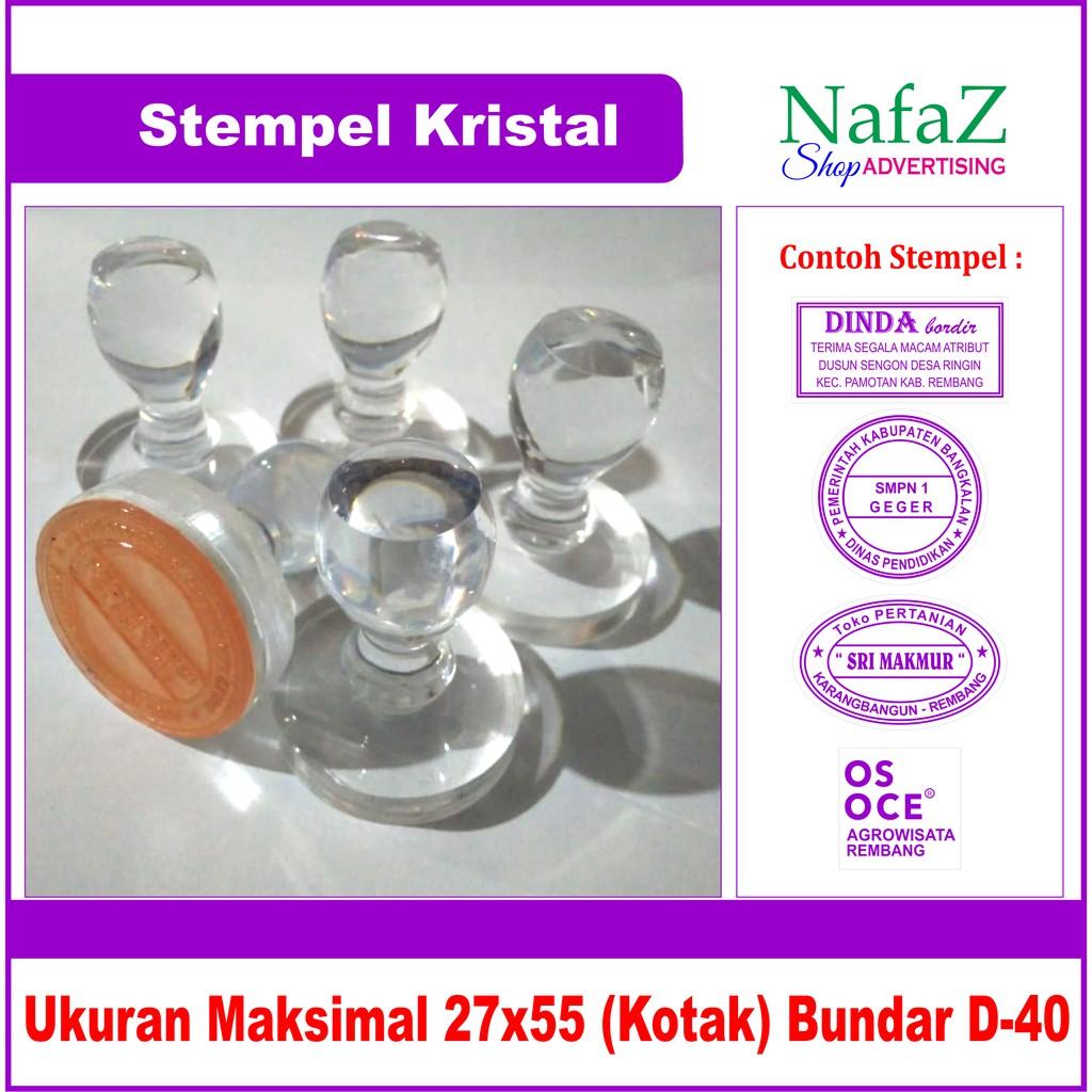 

Stempel Kristal /Acrilik Bening Custom Pemerintahan PT CV kantor Panitia Sekolah Umum