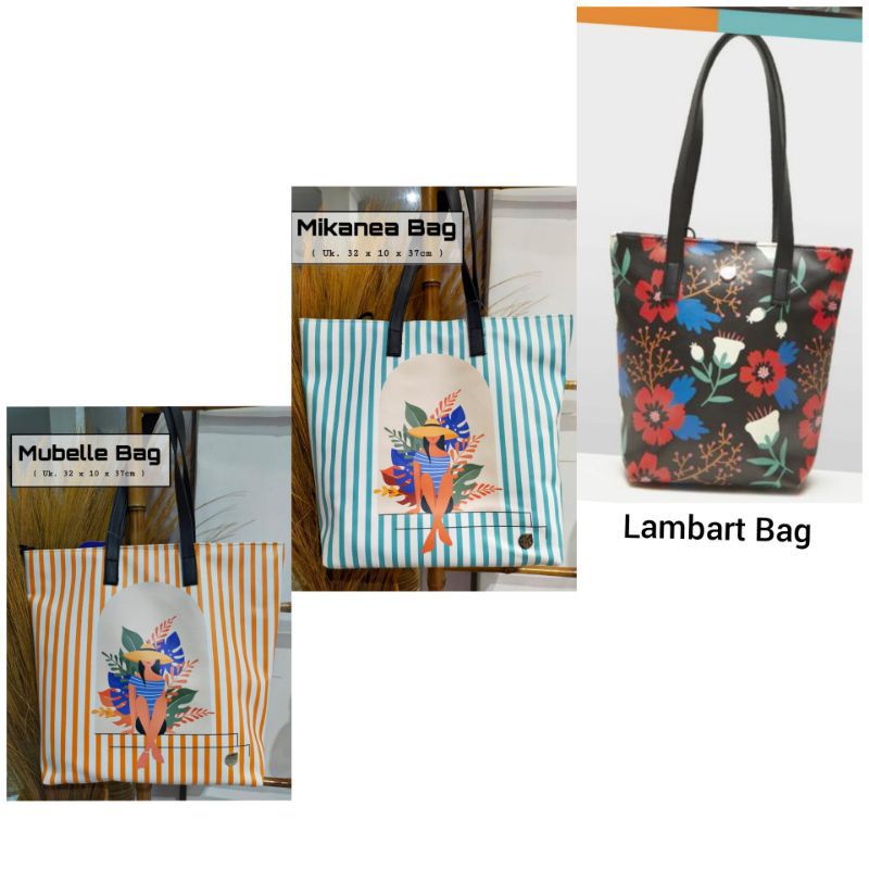 TOTE BAG ( MUBELLE , MIKANEA, LAMBART) By BRUNBRUN PARIS TAS CANGKLONG WANITA
