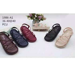 1986 A2 Alina Sandal  jelly wanita tali  gladiator Tali  