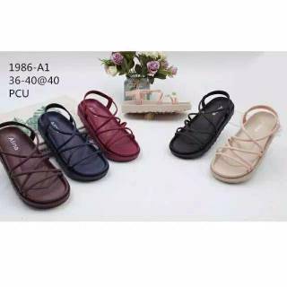 1986 A2 Alina  Sandal  jelly wanita tali  gladiator Tali  