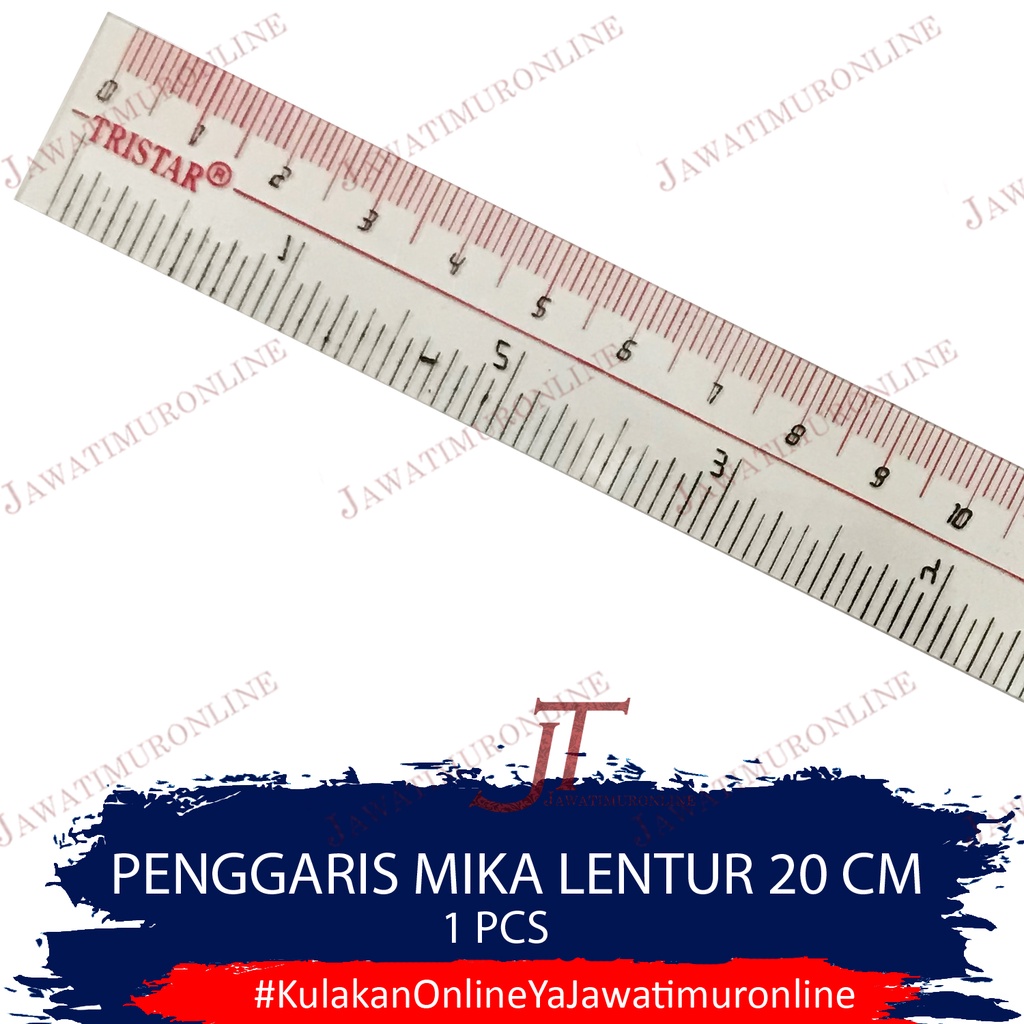 Penggaris Mika Lentur 20 cm