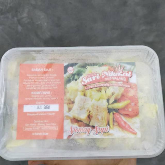 

Siomay sapi sari nikmat isi 20 only semarang via gosend