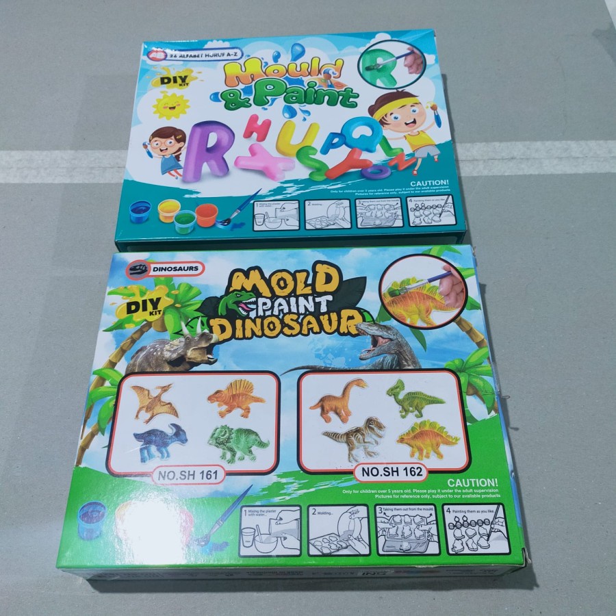 

ART DIY MOLD PAINT CETAK DAN MEWARNAI DINO DAN ALFABET /MAINAN EDUKASI ANAK