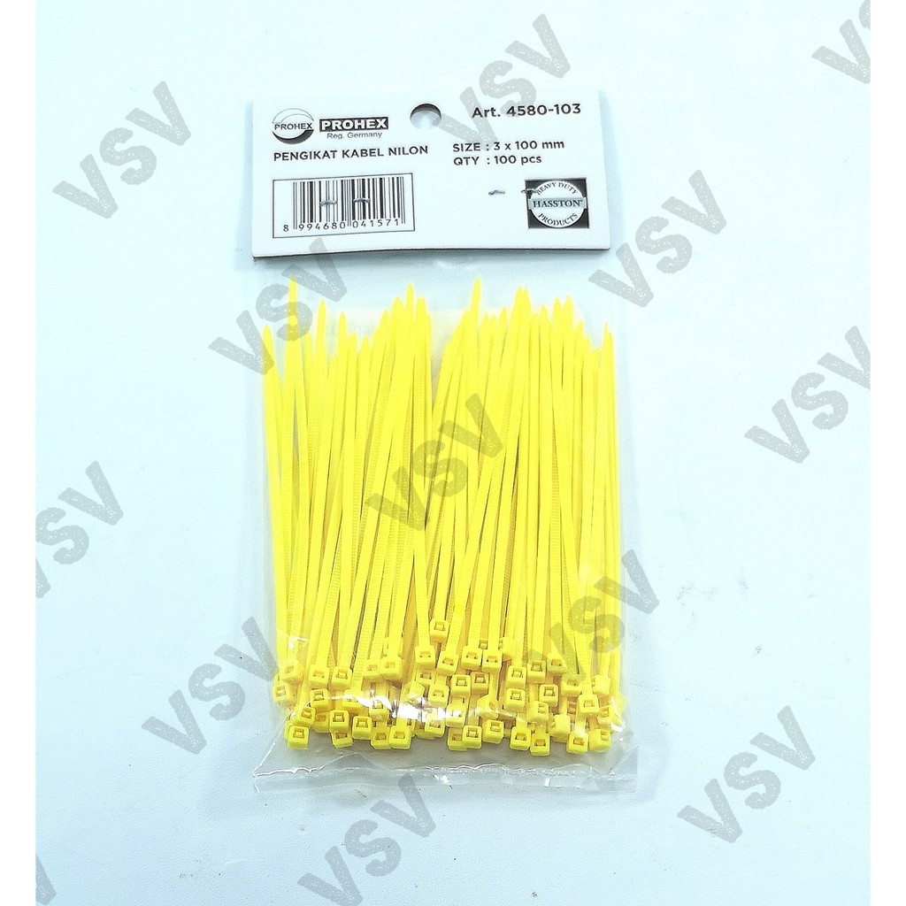 Hasston Kabel ties 3x100mm kuning 4580-103 Nylon Cable ties