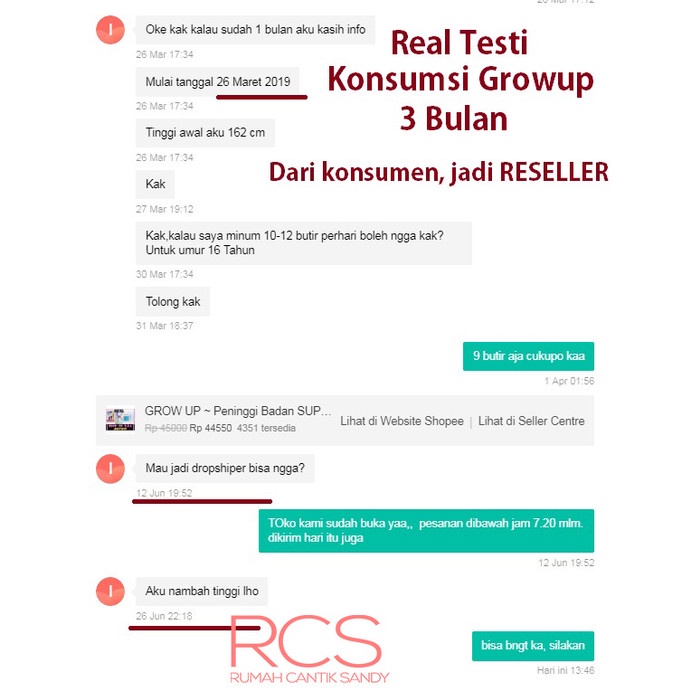 GROW UP ~ Peninggi Badan ~ ORIGINAL USA