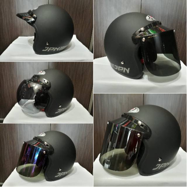 Helm Bogo Jpn Retro Hitam Dop