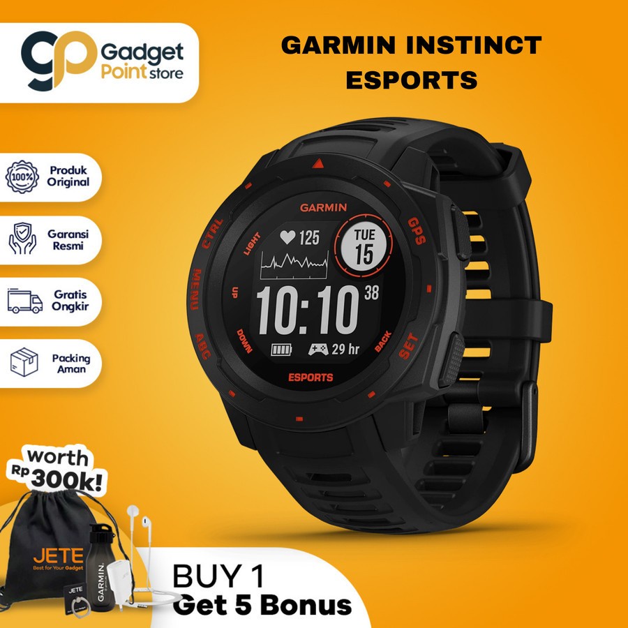 Garmin Smart Watch Instinct Esports Edition Sport Watch - Garansi TAM 2 Tahun