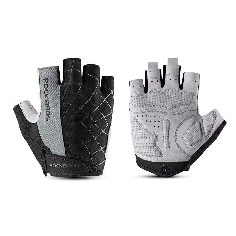 Rockbros Sarung Tangan Half Finger Anti-Skid Size L - S109 - Black/Gray