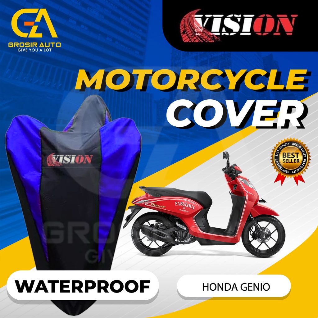 Sarung Motor GENIO Anti air Vision / Cover Selimut Penutup Sarung Mantel Motor Vision